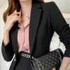 Women's Suits Black Suit Jacket For Women 2023 Spring And Autumn Korean Style Slim Fit Slimming Professional Top Fashion Trendy Small