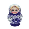 Dolls 10Pcs/Set Creative Russian Doll Nesting Design Home Decor Belly Doll Wooden Nesting Doll 231031