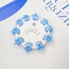 Accessoires pour cheveux, 10 pièces/lot, Mini fleur bleue mignonne, petite griffe à Clip pour filles douces, frange latérale en acrylique