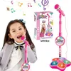 Keyboards Piano Kids Microphone with Stand Karaoke Song Music Instrument Toys Brain-Training Educational Toy Birthday Gift for Girl Boy 231031