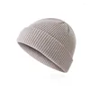 Berretti Moda Senza Tesa Cappello Lavorato A Maglia di Colore Solido Autunno Inverno Unisex Berretti Hip-Hop Donna Uomo Melone Zucca Cappelli Zucchetto