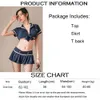 Ani Female Instructor Police Uniform Costumes Cosplay Women Sexy Blue Erotic Pamas Lingerie Outfit Set Pleated Skirt cosplay