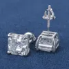 S925 Silver 9K 10K 14k 18K Złote MOISSANITE LAB Grown Diamonds Ear Studs Hip Hop