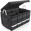 Bilarrangör Folding Trunk Storage Box Oxford Big Capacity Tool Auto miljövänlig last och sortering med handtag