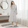 Women's Sleepwear Plus Size Thickened Warm Kimono Bathrobe Gown Winter Couple Flannel Long Robe Loose Coral Fleece Home Wear Lounge