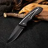 Liten vikning kniv bärbar camping kniv multifunktion rostfritt stål fickkniv edc verktygsskärare svarta blad paring knivar