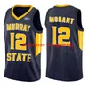 NCAA Murray State Racers 12 Ja Morant Jersey Temetrius Jamel College Basketball Wears Shirt Yellow Blue White OVC Ohio Valley