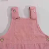 Jumpsuits Toddler Baby Corduroy BIB Spodnie kombinezon jesienne zima Kolor Kolor Square Szybkut z Snap Stuleners for Toddler Girlsl231101