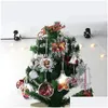 Juldekorationer sublimering av tomt prydnad fördubblar Xmas Tree Pendant MTI Form Aluminiumplatta Metall Hängande tagg Dhakl