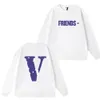 VLONE marque Sweat à capuche hommes femmes coton à manches longues rose Graffiti V lettre dos imprimé tendance Street Luxe qualité tops Sweatshirts Hoodys Sweats à capuche en solde