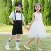 Ensembles de vêtements Performance pour enfants pour la maternelle école primaire chorale filles cravate uniforme