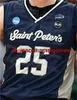 NCAA Saint Peters Peacocks College 11 KC Ndefo Jersey Basketball 25 Doug Edert 5 Daryl Banks III 15 Matthew Lee 10 Fousseyni Drame 14 Hassan Drame Custom