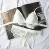 Set di reggiseni Set di bralette in pizzo Reggiseno a coppa a triangolo per ragazze Seni piccoli con biancheria intima sexy imbottita senza fili Lingerie da donna S M L 231031