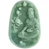 Colliers pendants Lotus Avalokitesvara Collier sculpté Collier Natural A Jade