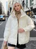 Femmes vers le bas Parkas veste d'hiver femmes Parka Super mode à manches longues manteaux épais ample chaud haut fermeture éclair décontracté Streetwear matelassé femme manteau 231031