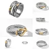 Moda Dy mężczyzna pierścień David Yurma pierścionki dla kobiety projektantki biżuterii srebrne vintage x w kształcie pierścienia męskie luksusowe biżuteria kobiety man bo chłopcze przyjęcie podtrzymujące wysokiej jakości 672 672