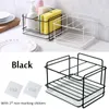 Kitchen Storage Sponge Holder Soap Drain Rack Sink Organizer Rag Dishcloth Brush Bathroom Iron Shelf