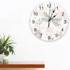 Настенные часы со стрекозой и цветком, бесшумные цифровые часы для дома, спальни, кухни, гостиной, украшения
