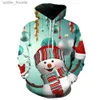 Herren Hoodies Sweatshirts 3D Weihnachtsfest Hoodie 2023 Herrenmode Neuer Trend Atmosphäre Digitaldruck Pullover Lässig Täglich Harajuku Top Pullover L231101