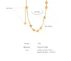 Collier pendentif pentagramme baroque Hip Hop, chaîne de clavicule à franges, acier titane, or 18 carats, bijoux qui ne se décolorent pas pour femmes