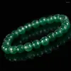 Strand 6/8mm de pulseira de pedra natural esmeralds jades miçangas para homens jóias de jóias de cura energia