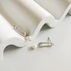 Boucles d'oreilles pendantes Amaiyllis S925 en argent Sterling trombone panneau perle goujon à la mode personnalité goutte pour les femmes bijoux