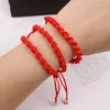 Charme Pulseiras 2/10pcs Lucky Red Thread Pulseira para Mulheres Homens Tibetano Budista Ajustável Handtecido Trançado Corda Nós Jóias