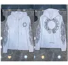 Mode Luxe Hommes Vestes Sweatshirts Ch Designer Sweats à capuche Zipper Sanskrit Graffiti Pull à capuche Cross Pull à capuche Casual Femmes Tops Manteau Veste 24