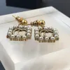 2023 Luxur Designer Pearl Pendant Earrings Women's 14K Gold Brand Earrings For Party Christmas Gift Smycken