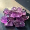 Schmuckbeutel, natürlicher Amethyst, Originalsteinornamente, zerkleinerte blanke Mineralproben, duftende Fischdekorationen