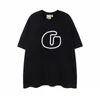 Mens T Shirt Yeni Tasarım Graffiti Boya Mektupları Tee Pamuk Yuvarlak Yuvarlak Yuvarlak Yuvarlak Gevşek Hip Hop Kısa Kollu Tişört Moda Erkek Günlük Alfabe Baskı T-Shirt