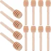 Spoons 12 Pcs Coffee Stir Sticks Kitchen Honey Dipper Stirrers Wood Mixing Pot Rods Wooden Dippers