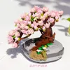 Blocks LOZ Eternal Flower Pink Sakura Kirschbaum Topfpflanze 3D Modell DIY Mini Bricks Bauspielzeug für Kinder Geschenk Build Moc 230331