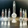 Kit di raccolta del nettare di vetro Nector con fumo per unghie in titanio Dab Straw Oil Rigs Pipa da fumo Pipa in vetro accessori per fumatori dab rig