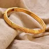 Bangle Gold Plated Dubai Color Bangles for Women Armband Luxury Arabiska bröllopsmycken