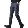 Pantaloni da uomo scozzesi elasticizzati traspiranti comodi pantaloni da lavoro coreani slim fit elasticizzati grigio blu nero uomo