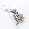 Keychains Fashion Horror Cool Skeleton Keychain Novelty Toilet-shaped Pendant Men's Punk Accessories Car Key Ring Charms