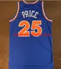 Basketball throwback tröjor 25 Mark Price Basketball Jersey White Retro Blue Custom Double Stitched Brodery Big Size S-5XL