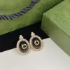 Boucles d'oreilles de luxe Boucles d'oreilles Designer pour femmes Bijoux Designer Boucles d'oreilles Mode Diamant Bijoux Cerceau Cadeau Bijoux