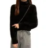 Оригинальные женские свитера с надписью PA Home, шерстяные пуховые топы, толстовки, шелковые трикотажные футболки с длинными рукавами, водолазка с высоким воротом