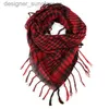 Foulards 1pc printemps écharpe à carreaux pour unisexe mode femmes hommes arabe Shemagh Keffiyeh Palestine écharpe Shl WR haute qualité foulard hommeL231101