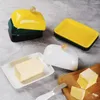 Plates Dish Butter Cheese Ceramic Knife With Steel Home Restaurant Lid Decoration Western Box Stainless