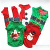 Odzież dla psa odzież świąteczna kostium dla zwierząt domowych na koszulę Śliczne świąteczne ubrania Szczenię Kitty psy Pets Chihuahua York Drop dostawa dhmdi