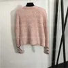 Giacca firmata Donna Cardigan Cappotto Girocollo Maniche lunghe Maglia Top Bottoni in metallo Decorato Bianco Cappotti eleganti Cardigan Giacche Abbigliamento firmato da donna