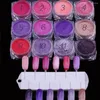 Nail Glitter 12pcs/set Neon Powder Eyeshadow Dust Fluorenscence Effect Pigment Chrome Decoration Manicure