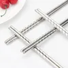 Chopsticks Stainless Steel Material For Household Round Canteen Restaurant Fast High Temperature Anti Slip K1J6