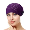 Bérets femmes grand élastique couleur unie confortable chapeau plat avec bord bouclé petite casquette épingle perle tissé chapeaux mignons pour les femmes baseball