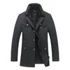 Misturas de lã masculina de alta qualidade casacos de inverno masculino negócios casual trench men cashmere jaquetas sobretudos 5 y231031