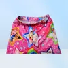 38t Jojo Siwa Girls Sets Tracksuit 2PCS Summer Short Tshirt Pants Cartoon RainbowプリントカジュアルコスチュームバースデーパーティーギフトY203108767