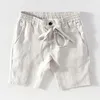 Herren-Shorts, Leinen, Sommer, für Männer, lässig, einfarbig, grau, modische Boardshorts, männliche klassische Dstring-Kleidung